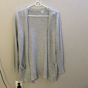 Long gray cardigan